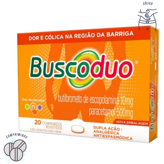 Buscoduo com 20 comprimidos